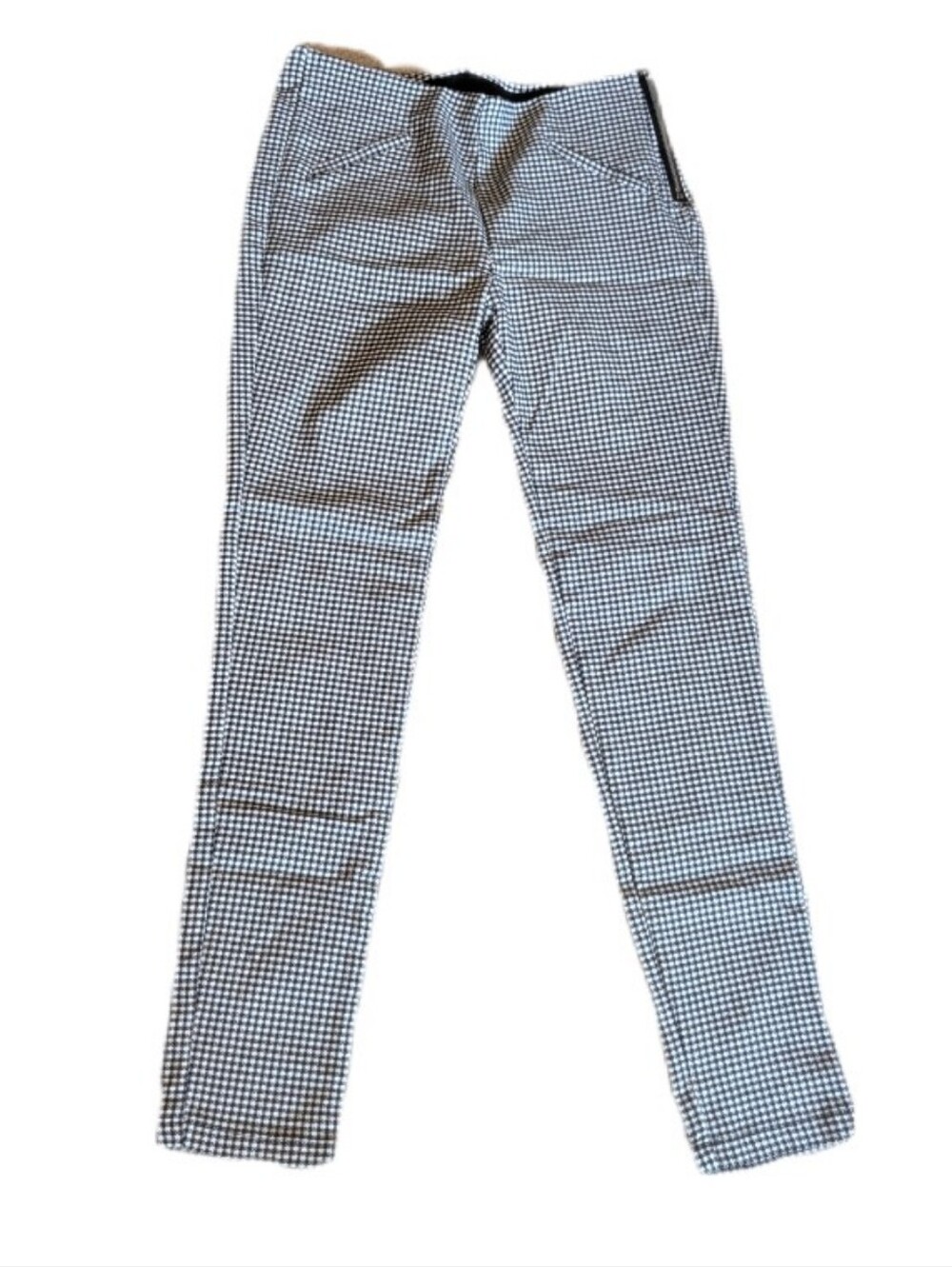 Akira Women's Black & White Houndstooth Slim Pants L